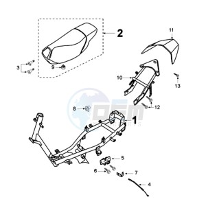 VIVA SL2CA drawing FRAME AND SADDLE