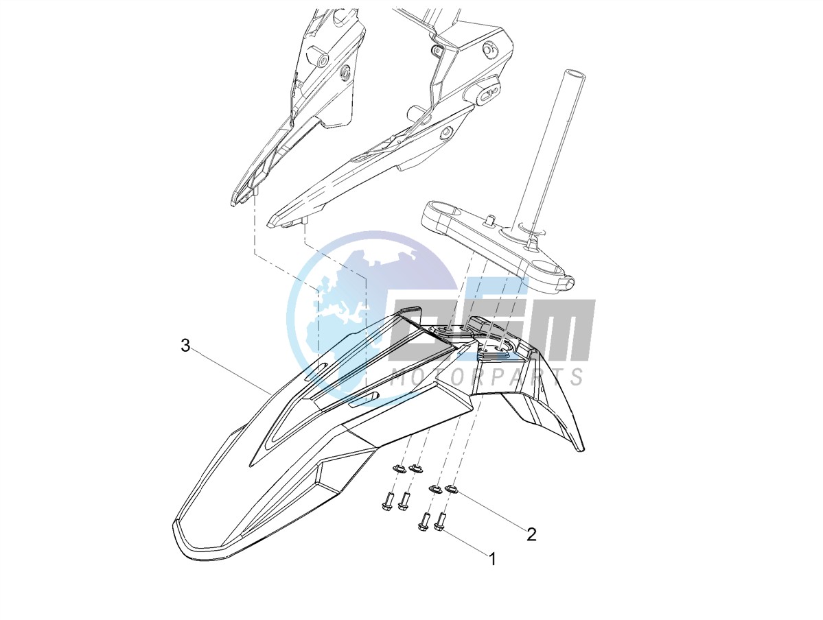 Front mudguard-Pillar