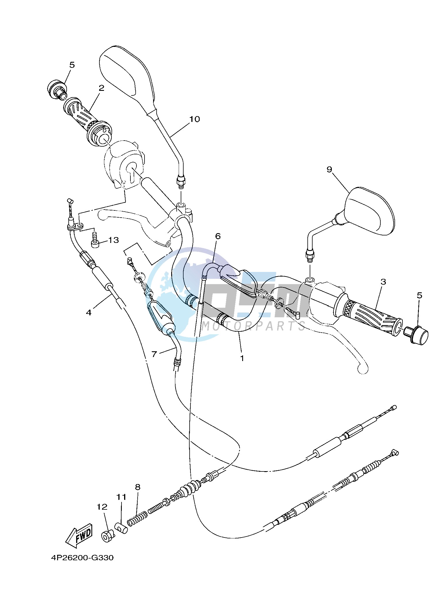 STEERING HANDLE & CABLE 2