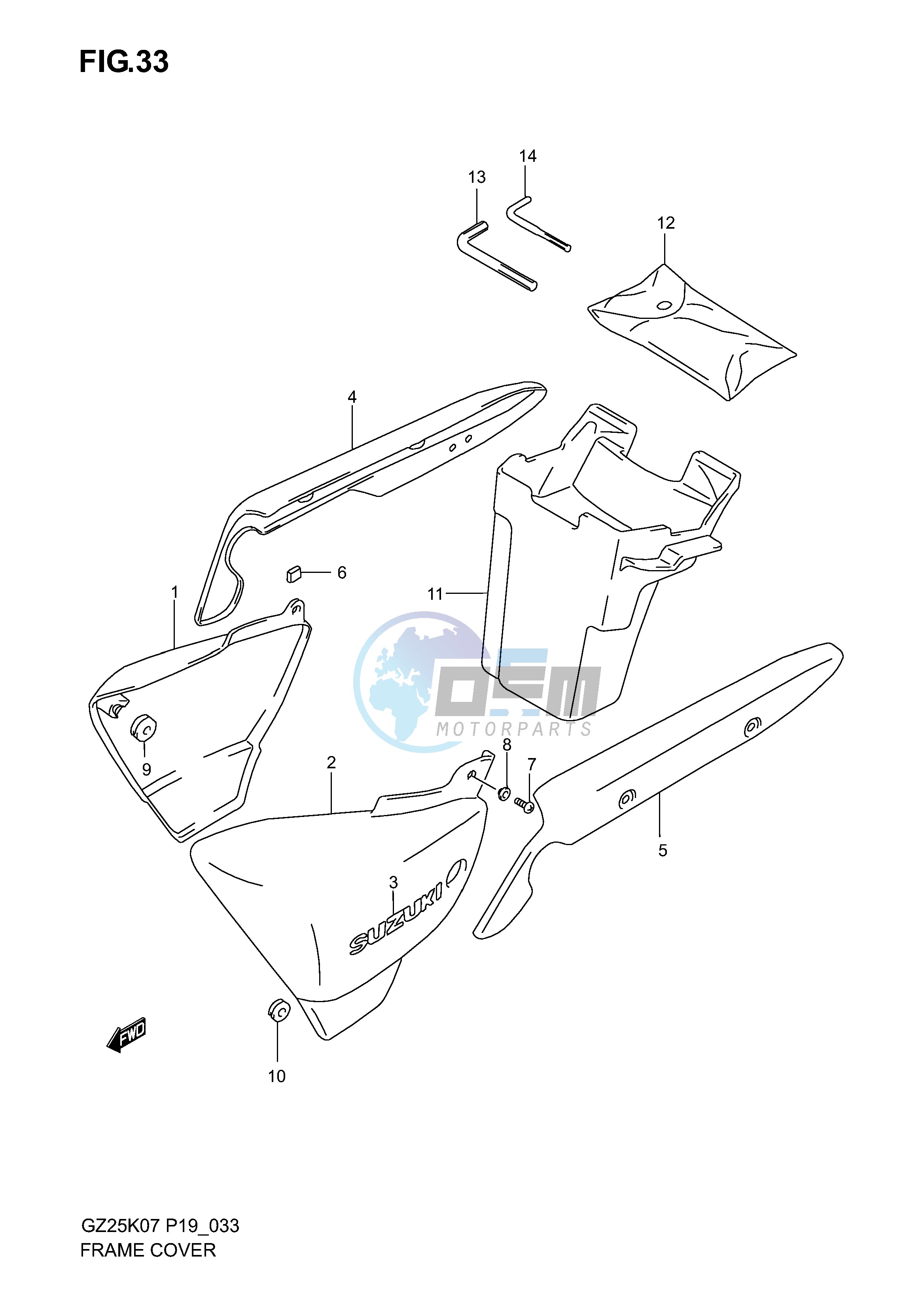 FRAME COVER (MODEL K3 K4 K5 K6)