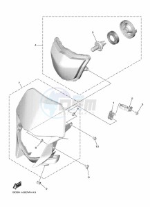 WR450F (BDB4) drawing HEADLIGHT