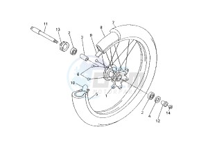 WR F 400 drawing FRONT WHEEL