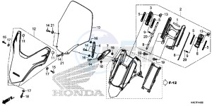 NSS125DF Forza 125 - NSS125D Europe Direct - (ED) drawing FRONT VISOR/ WINDSCREEN