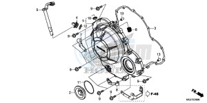 CB500XAE CB500X ABS UK - (E) drawing RIGHT CRANKCASE COVER