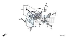 CBR600RAA F / CMF drawing REAR POWER UNIT (CBR600RA)