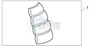 VFR800A9 France - (F / ABS CMF MME TWO) drawing TANK PAD 2