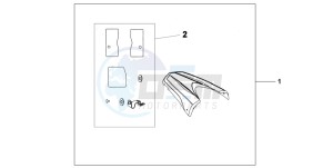 CB600F CB600F drawing REAR SEAT COWL QUASAR SILVER METALLIC