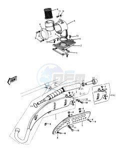 G5 (B-C) 100 drawing AIR CLEANER_MUFFLER -- 74-75 B_C- -