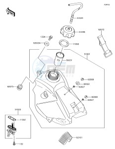 KX65 KX65AJF EU drawing Fuel Tank