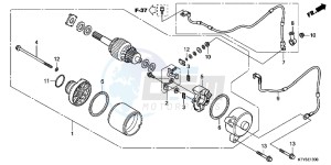 CBR125RD CBR125R E drawing STARTER MOTOR