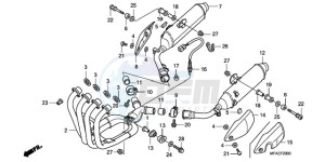 CBF1000AA France - (F / ABS CMF) drawing EXHAUST MUFFLER