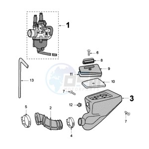 XR6 E EX drawing CARBURETTOR