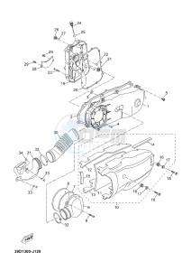 YP125RA (ABS) X-MAX125 ABS X-MAX125 ABS (2ABD) drawing CRANKCASE COVER 1