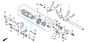 CB1300A CB1300SUPER FOUR drawing GEARSHIFT DRUM/GEARSHIFT FORK