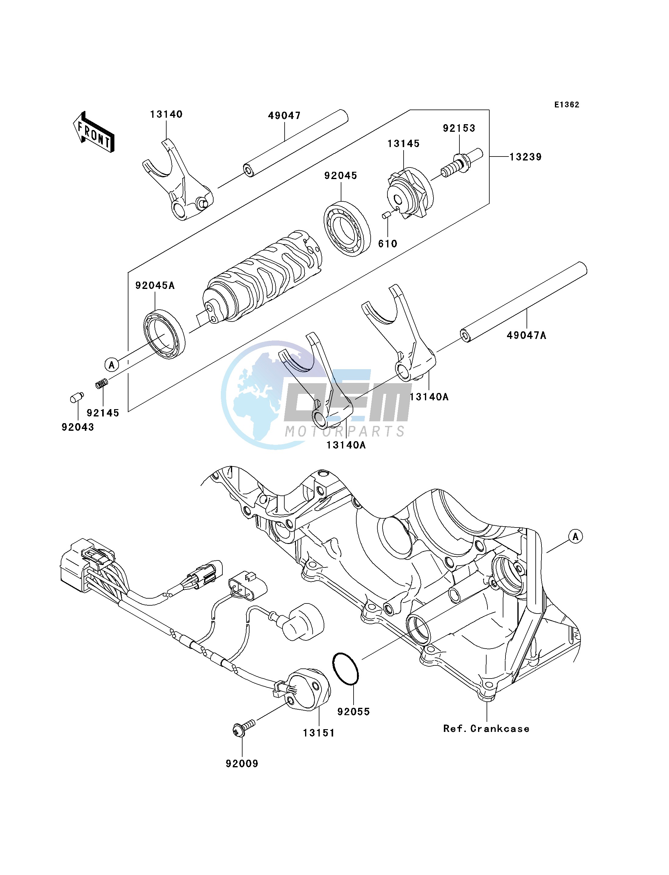 GEAR CHANGE DRUM_SHIFT FORK-- S- -