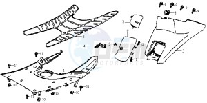 JET 50 BC ENGINE drawing COWLING / FOOTREST / FLOOR MAT