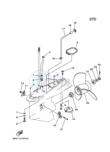 F200C drawing PROPELLER-HOUSING-AND-TRANSMISSION-2