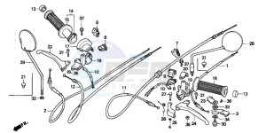 PK50M drawing HANDLE LEVER/SWITCH/CABLE