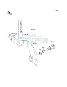 KX85 / KX85 II KX85B8F EU drawing Brake Pedal