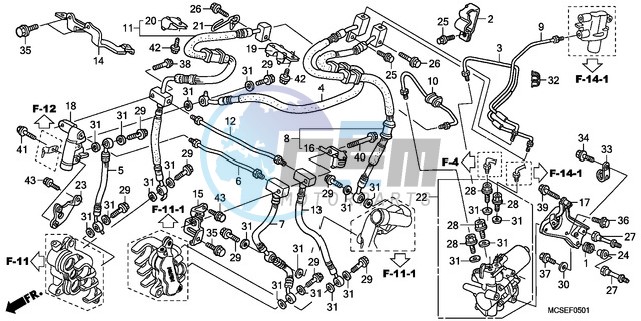 FRONT BRAKE HOSE (ST1300A)