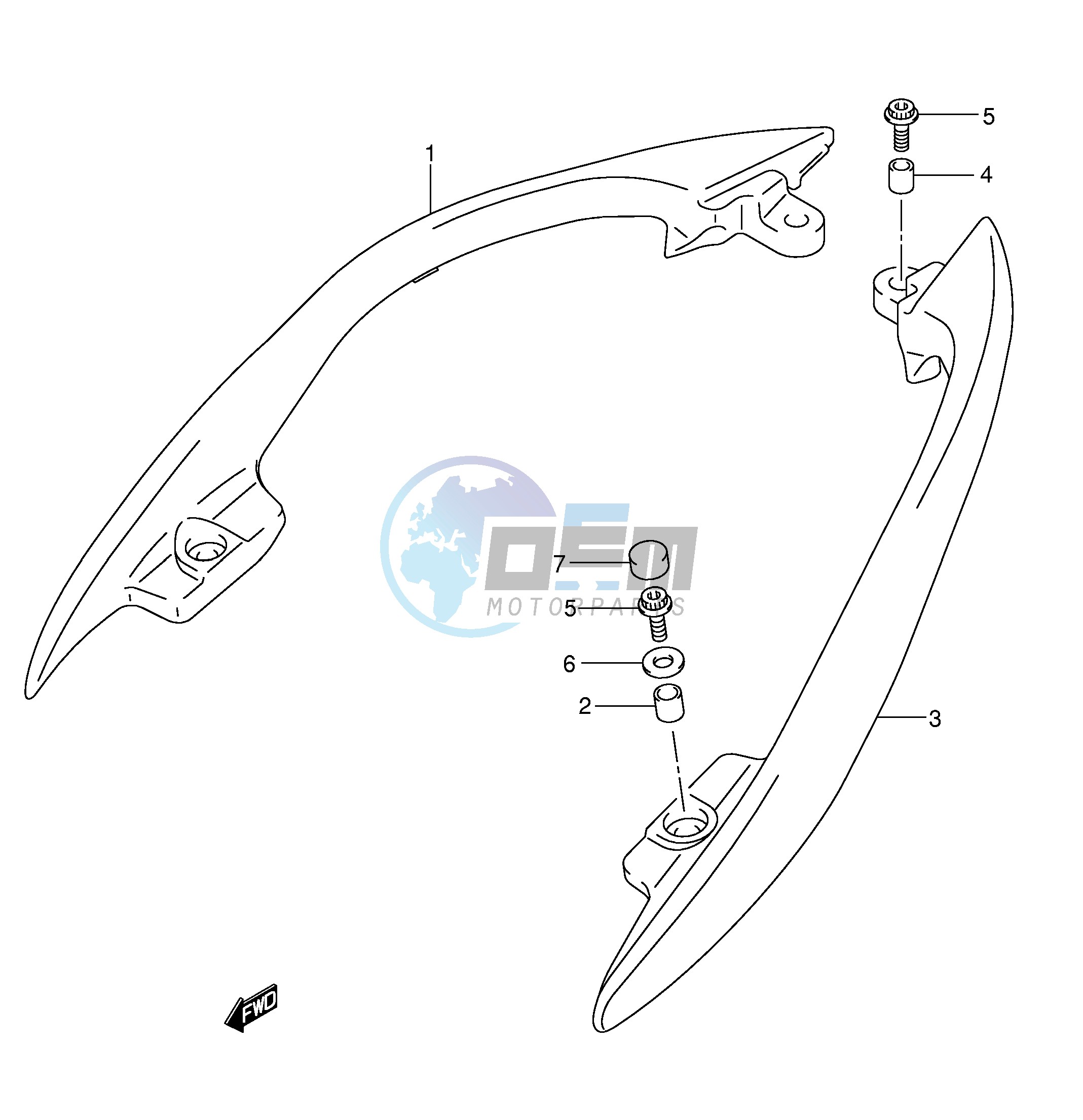 PILLION RIDER HANDLE (SIDE)(MODEL K3)