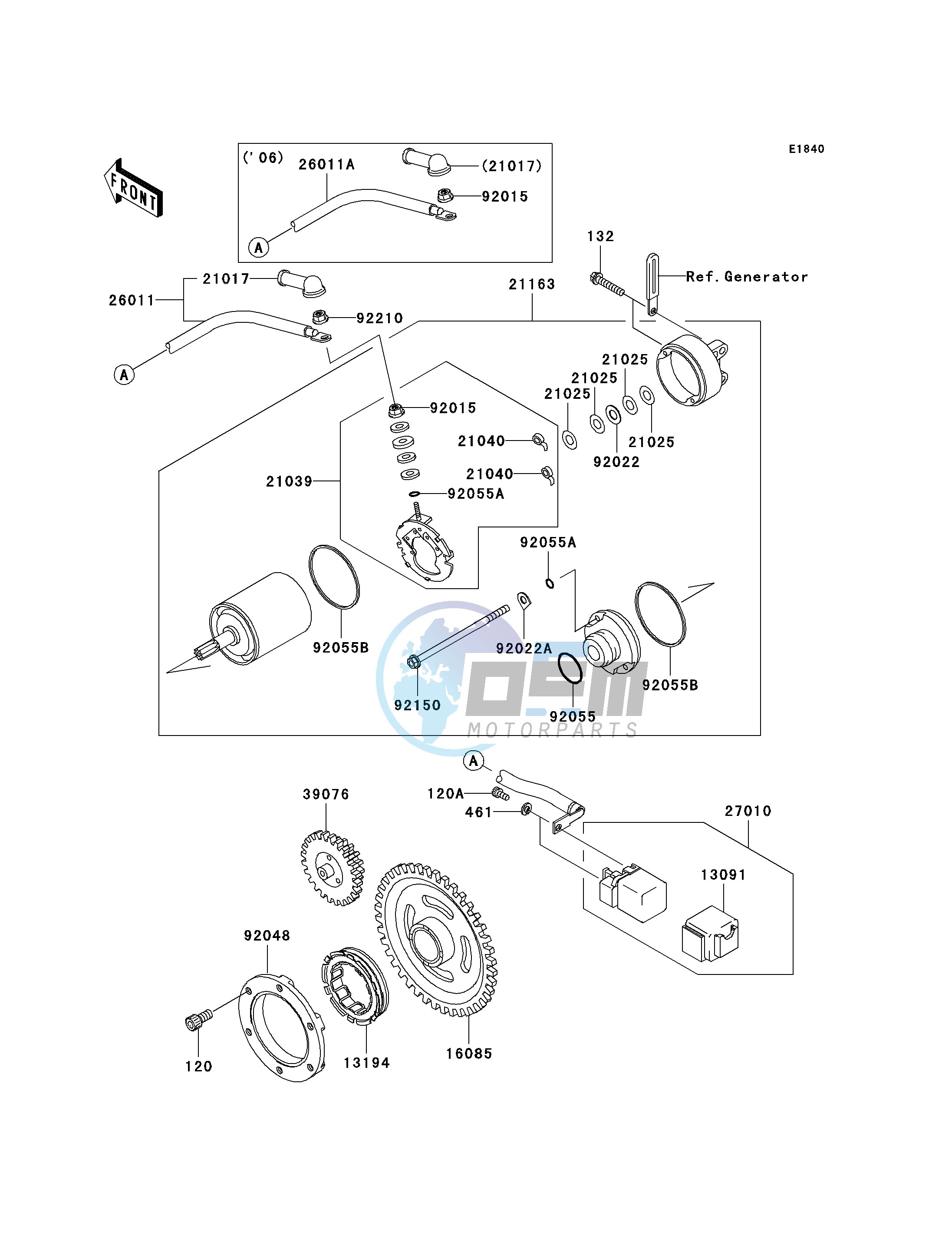 STARTER MOTOR-- E6F_E7F_E8F- -