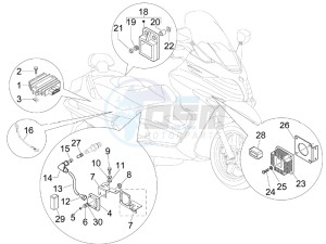 X Evo 400 Euro 3 drawing Voltage Regulators - Electronic Control Units (ecu) - H.T. Coil