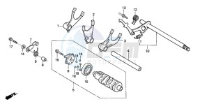 VT750CA drawing GEARSHIFT DRUM