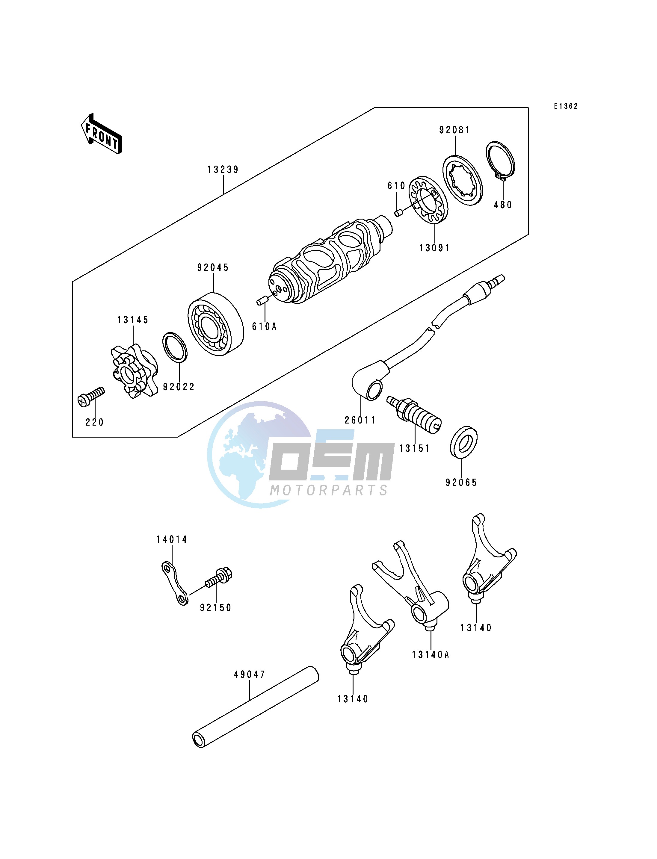 GEAR CHANGE DRUM_SHIFT FORK-- S- -