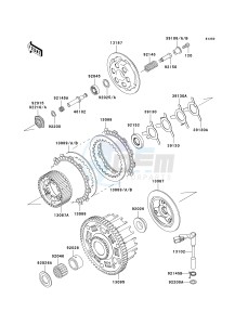 ZX 600 B [NINJA ZX-6RR] (K1) [NINJA ZX-6RR] drawing CLUTCH