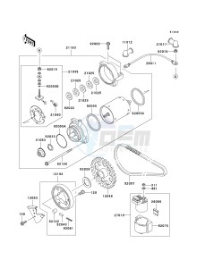 EX 500 D [NINJA 500R] (D6F-D9F) D8F drawing STARTER MOTOR