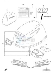 DF 9.9B drawing Engine Cover