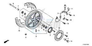 SH300ARE SH300ARE UK - (E) drawing FRONT WHEEL