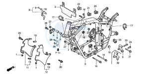 VT750C2 drawing FRAME BODY