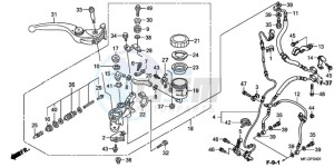 CBR600RA9 BR / ABS MME - (BR / ABS MME) drawing FR. BRAKE MASTER CYLINDER (CBR600RA)