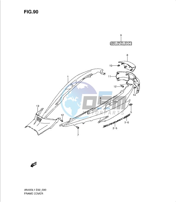 FRAME COVER (AN400ZAL1 E2)