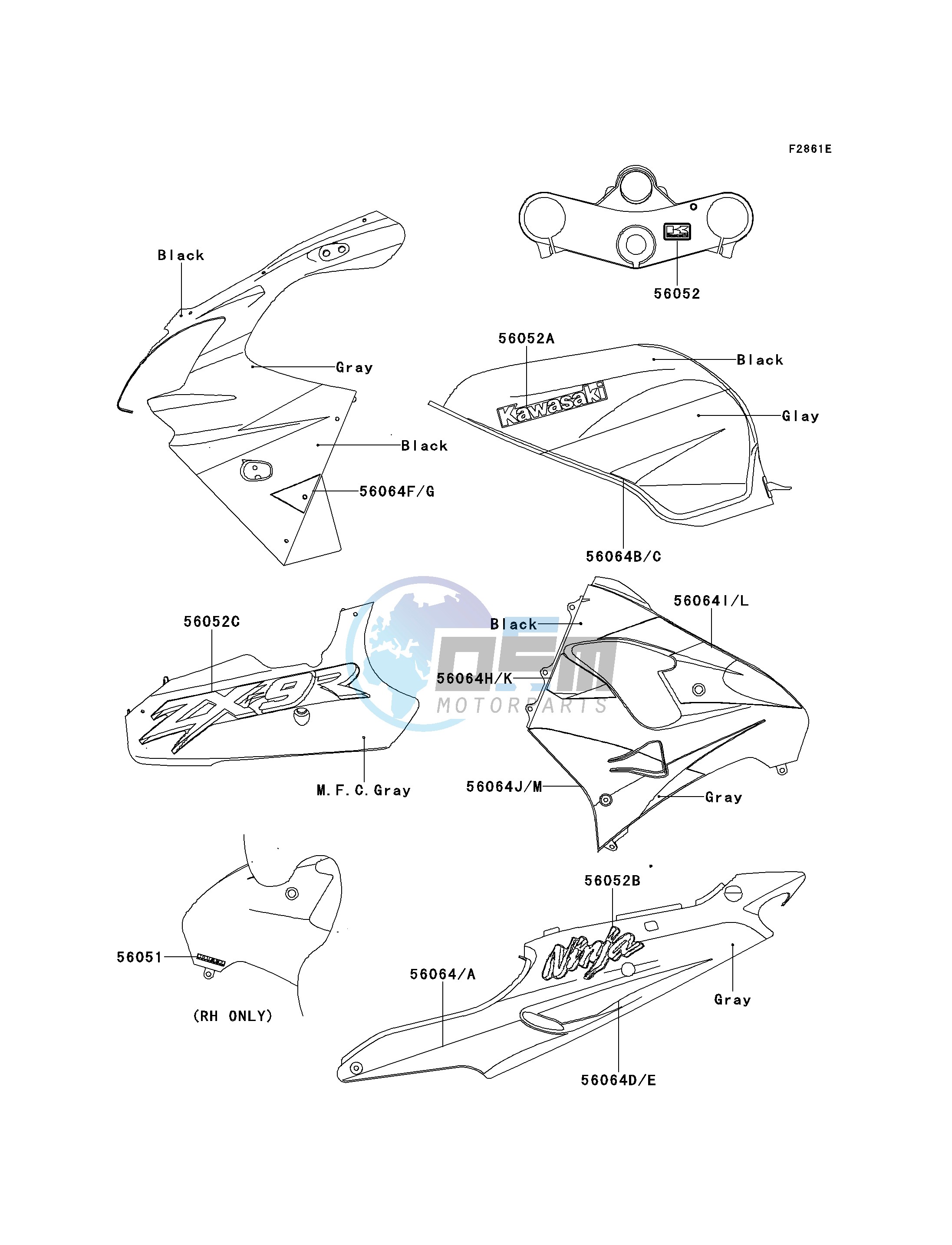 DECALS-- GRAY_BLACK- --- ZX900-E2- -