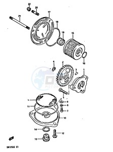 DR125S (E2) drawing OIL PUMP