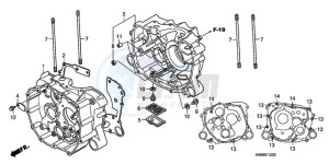 TRX250XA Australia - (U) drawing CRANKCASE