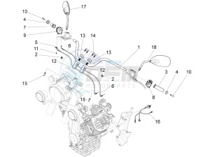 California 1400 Touring ABS 1380 drawing Handlebar - Controls