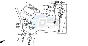 TRX300FW FOURTRAX 300 4X4 drawing HANDLE PIPE