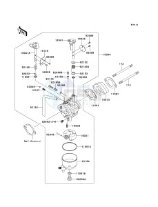 KAF 400 A [MULE 610 4X4] (A6F-AF) A8F drawing CARBURETOR -- A8F - AAF- --- CA- -