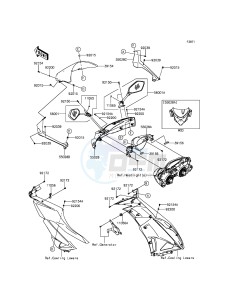 NINJA ZX-6R ZX600RGF FR GB XX (EU ME A(FRICA) drawing Cowling