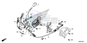 TRX500FA6G TRX500FA Australia - (U) drawing SELECT LEVER