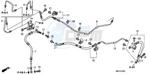 FJS400D9 F / CMF 2F drawing REAR BRAKE PIPE (FJS400D9 /FJS400A)