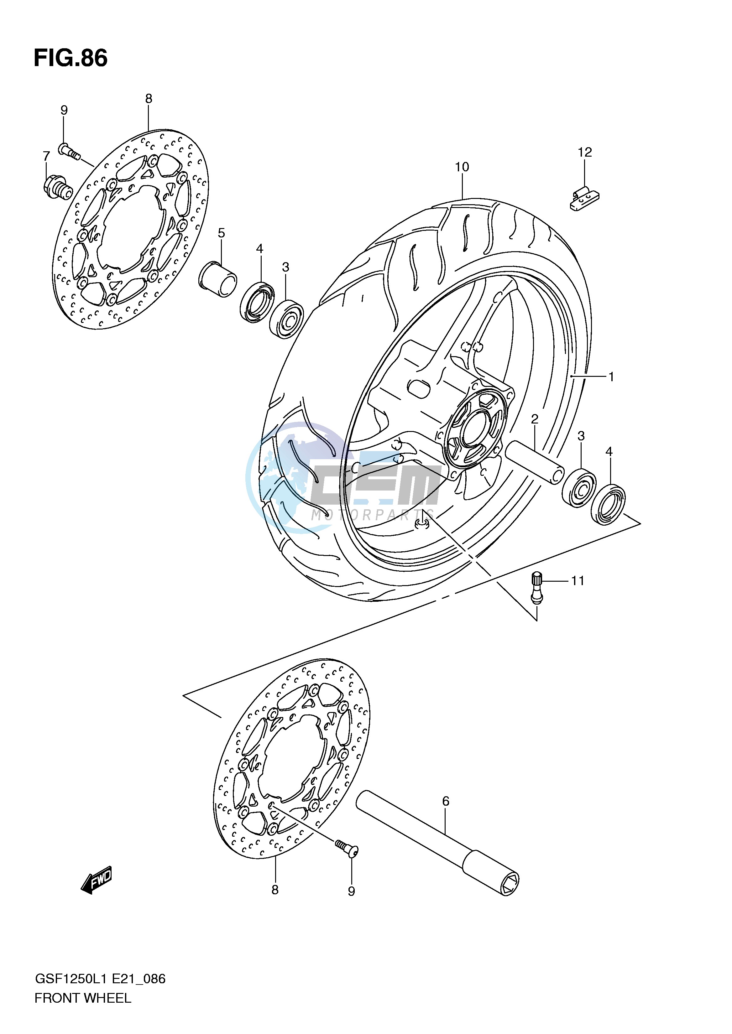 FRONT WHEEL (GSF1250L1 E24)