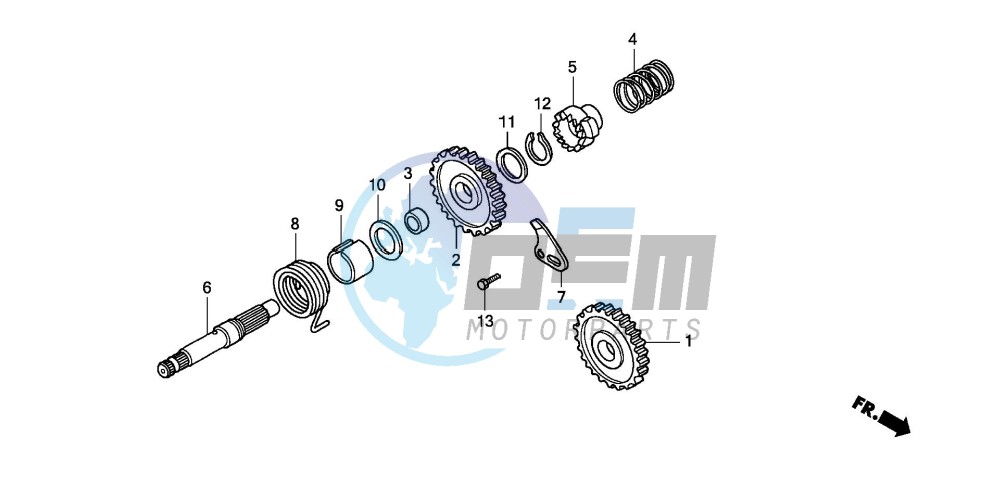 KICK STARTER SPINDLE