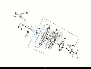 JET X 125 (XH12WW-EU) (E5) (M1) drawing FRONT WHEEL