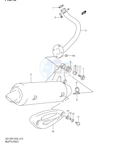 UC125 (E2) drawing MUFFLER (MODEL X)