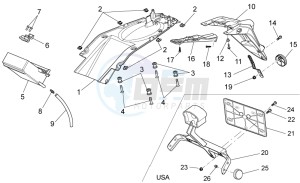 Griso V 1100 IE IE drawing Rear body - mudguard